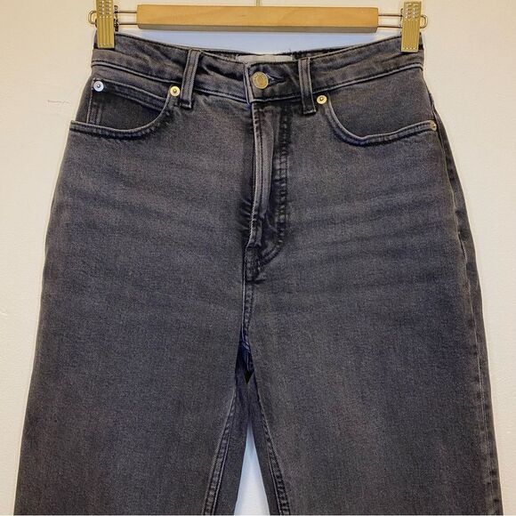 EVERLANE Curvy Hourglass Way-High Straight Leg Jeans Washed Black Gray 26 Long - Picture 3 of 14